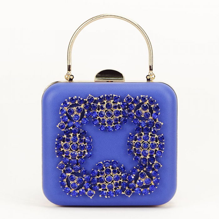 Geanta clutch albastru Ingrid