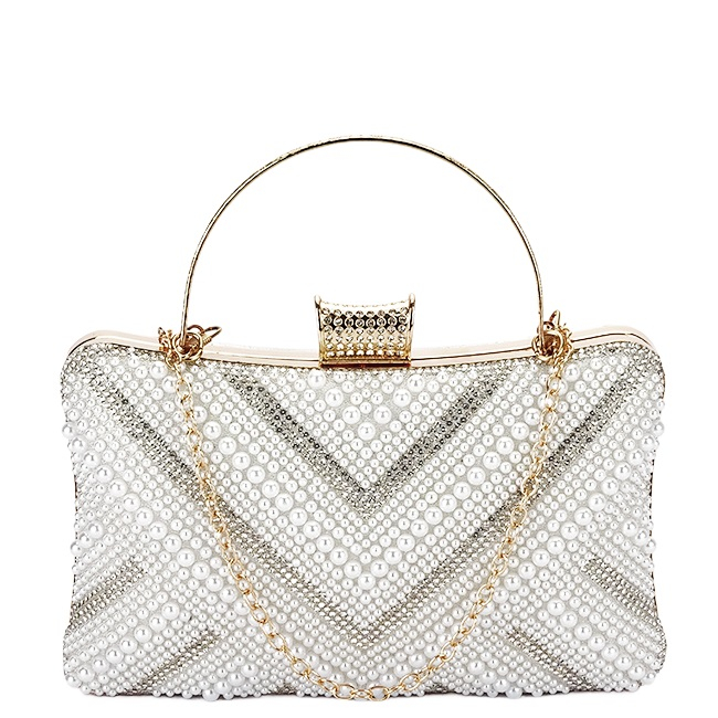 Geanta clutch arginite cu perle ABYH-866 01 [2]