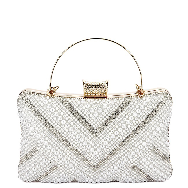 Geanta clutch arginite cu perle ABYH-866 01 [3]