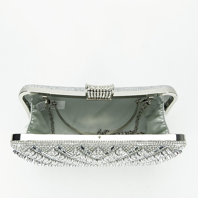 Geanta clutch argintie cu model 3d BYH-87900 06 [6]