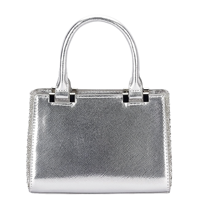 Geanta clutch argintie cu pietricele BK07 05 [4]
