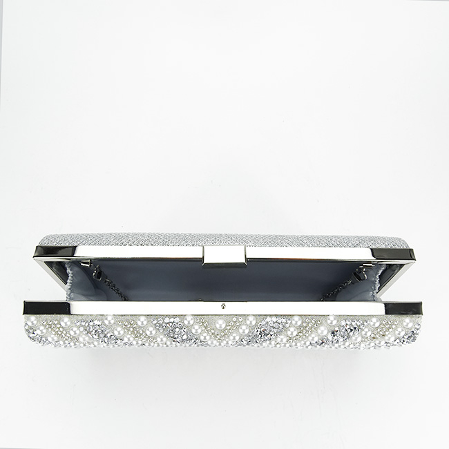Clutch elegant auriu decorat cu pietre [10]
