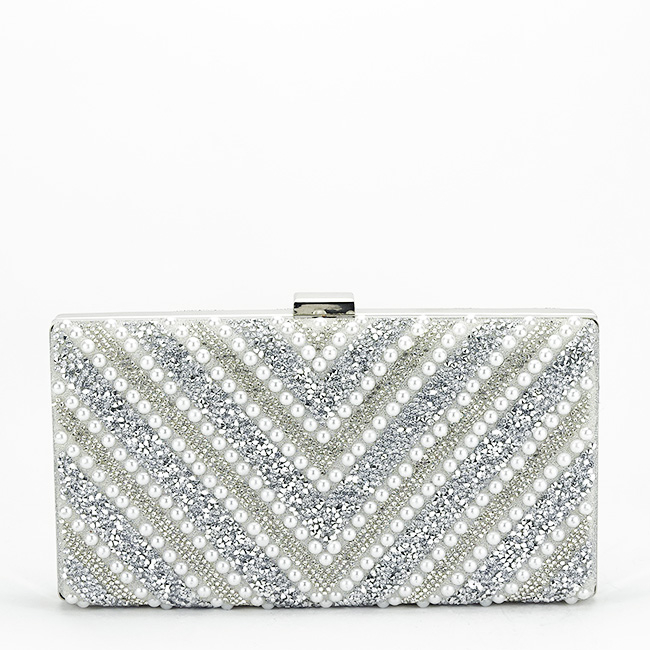Clutch elegant auriu decorat cu pietre [3]