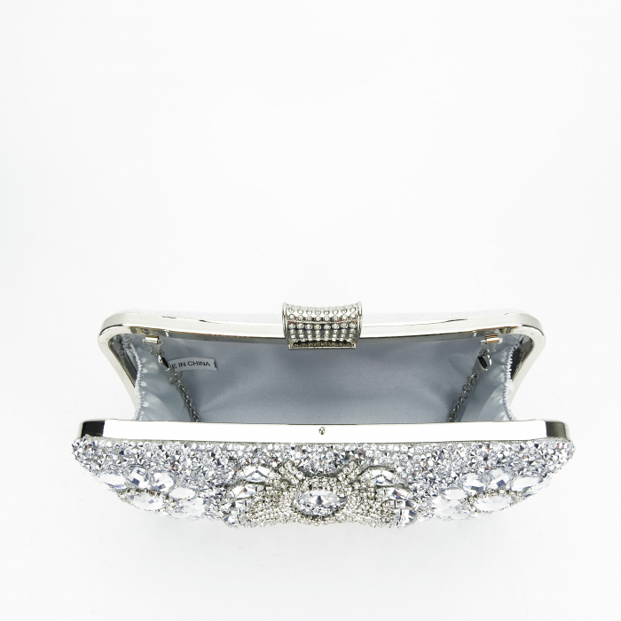 Clutch elegant auriu decorat cu pietre [8]