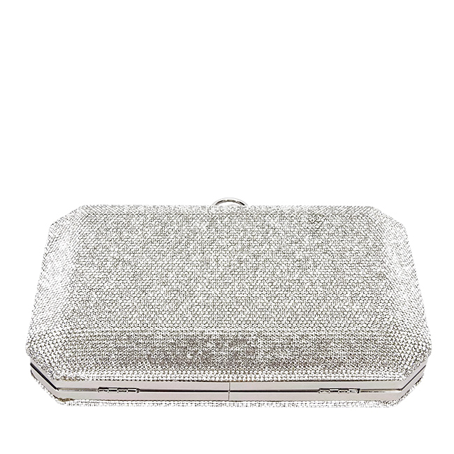 Geanta clutch argintiu cu pietricele BCK-1110 05 [5]