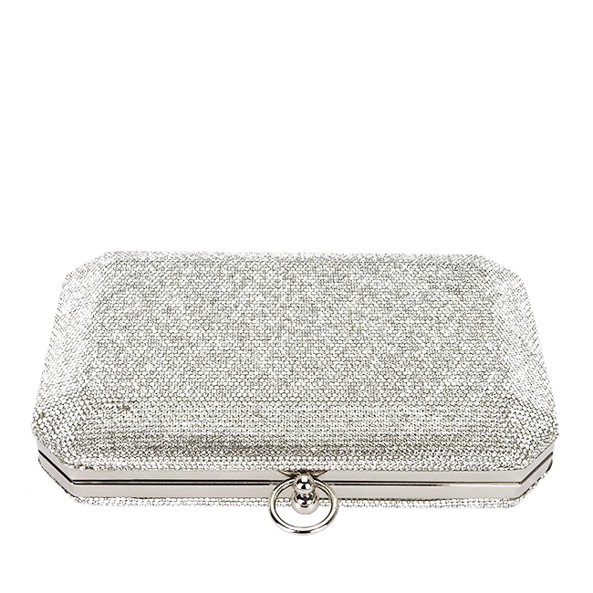 Geanta clutch argintiu cu pietricele BCK-1110 05 [6]