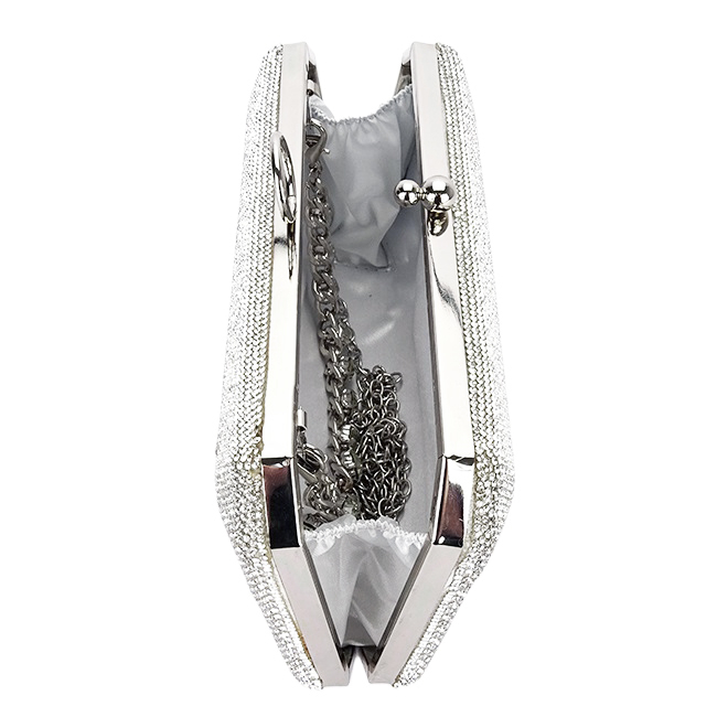 Geanta clutch argintiu cu pietricele BCK-1110 05 [8]