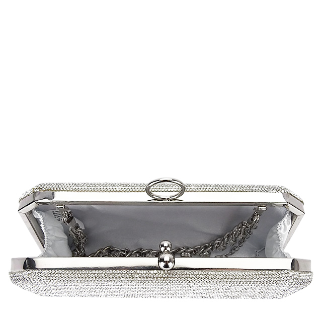 Geanta clutch argintiu cu pietricele BCK-1110 05 [7]