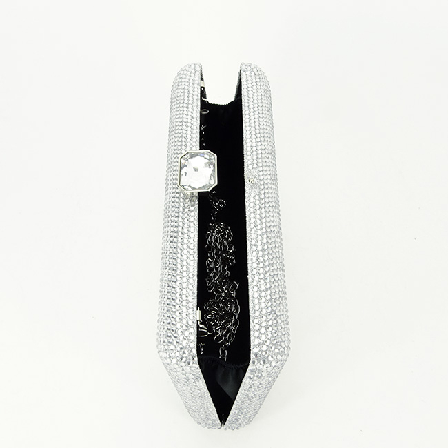 Geanta clutch argintiu cu pietricele BJH-715 06 [6]