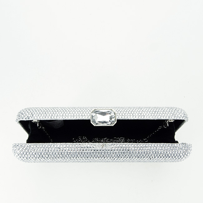 Geanta clutch argintiu cu pietricele BJH-715 06 [5]