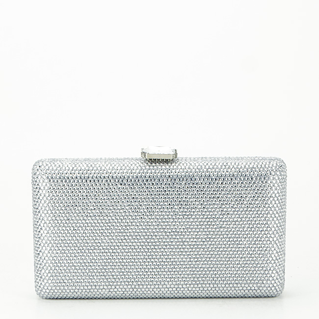 Geanta clutch argintiu cu pietricele BJH-715 06 [3]