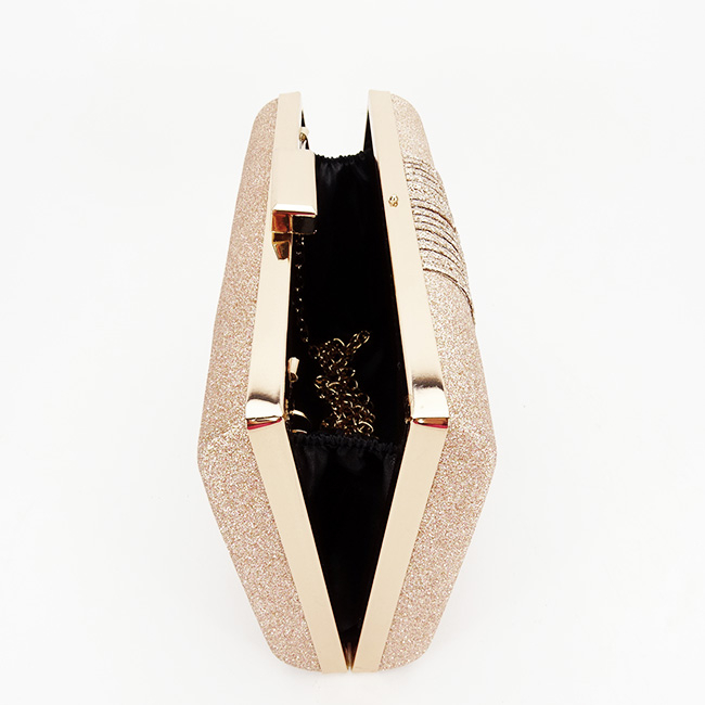 Geanta clutch auriu roze cu sclipici 1009 05 [7]