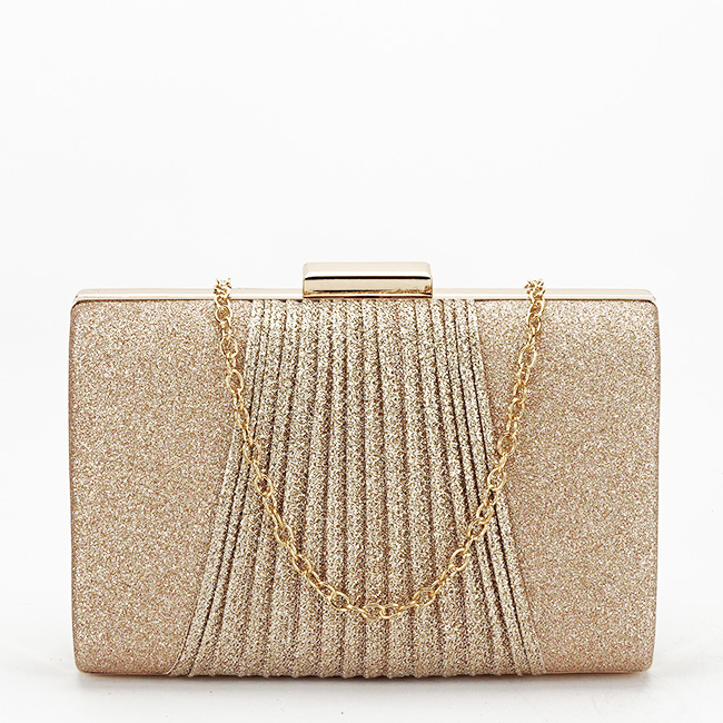Geanta clutch auriu roze cu sclipici 1009 05 [2]