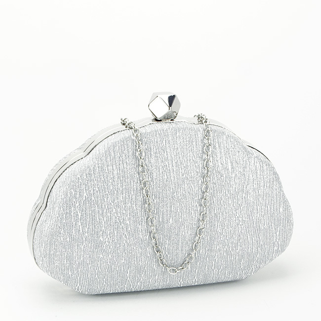 Geanta clutch argintiu cu sclipici BHY-5041 05 [2]