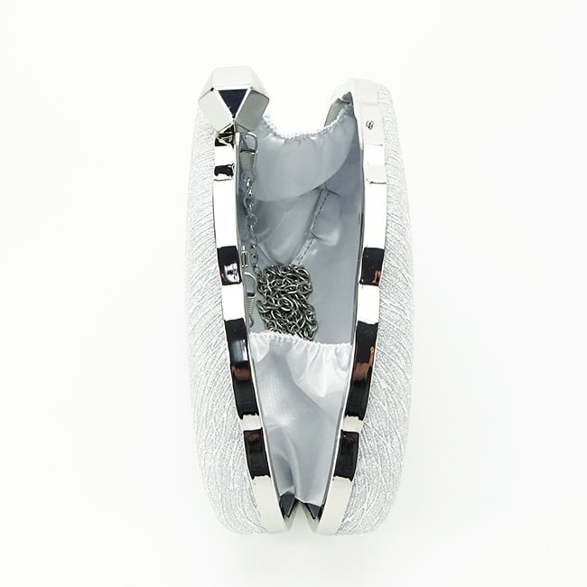 Geanta clutch argintiu cu sclipici BHY-5041 05 [8]