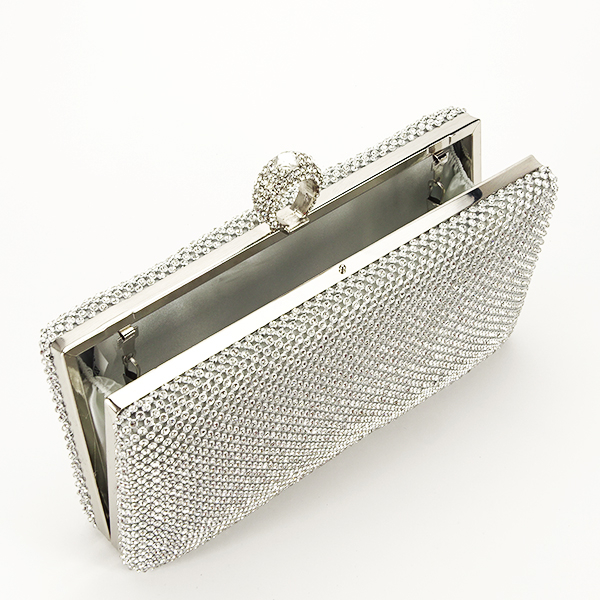 Geanta clutch argintiu cu inel BFL-1063 05 Argintiu [2]