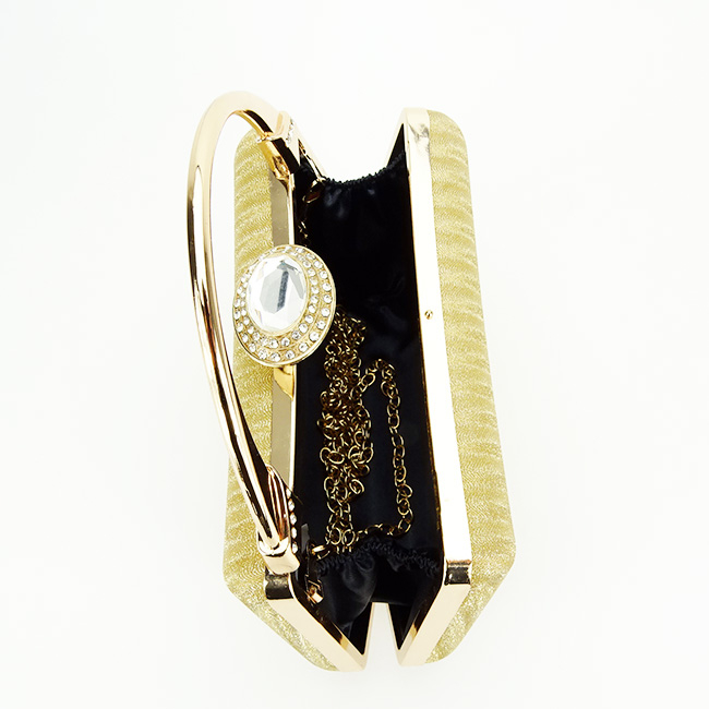Geanta clutch aurie cu cristale si sclipici 55461 06 [7]