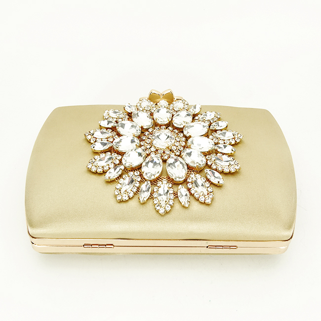 Geanta clutch auriu cu brosa BRS-210 06 [6]