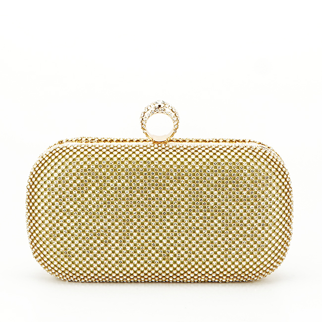 Geanta clutch cu pietricele BFL-1061 05 Auriu [2]