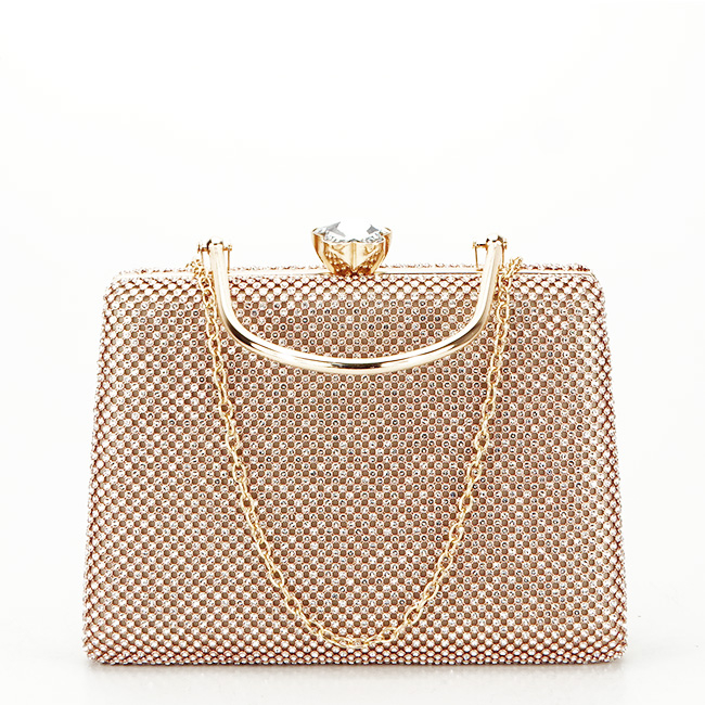 Geanta clutch auriu roze cu pietricele BYH-877 05 [4]