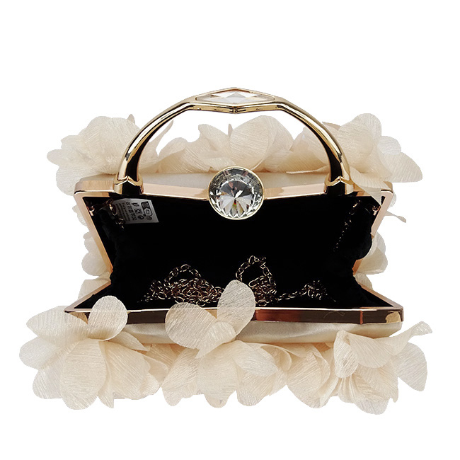 Geanta clutch bej cu model floral 3D BXQ-327 05 [6]
