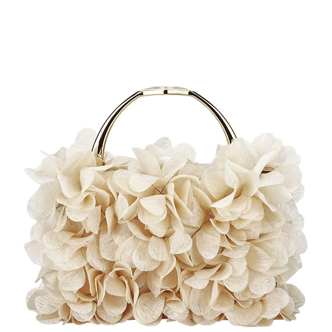 Geanta clutch bej cu model floral 3D BXQ-327 05 [2]