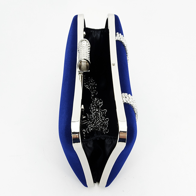 Geanta clutch bleumarin din catifea 1007 01 [9]
