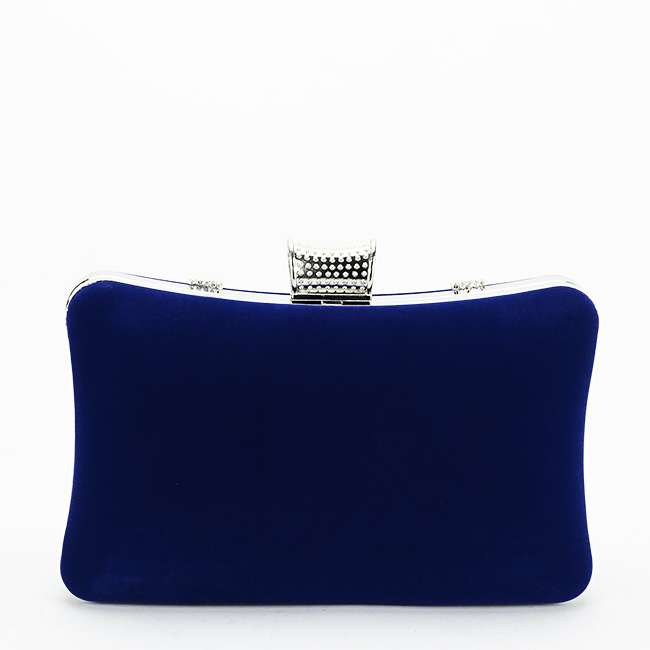 Geanta clutch bleumarin din catifea 1007 01 [5]