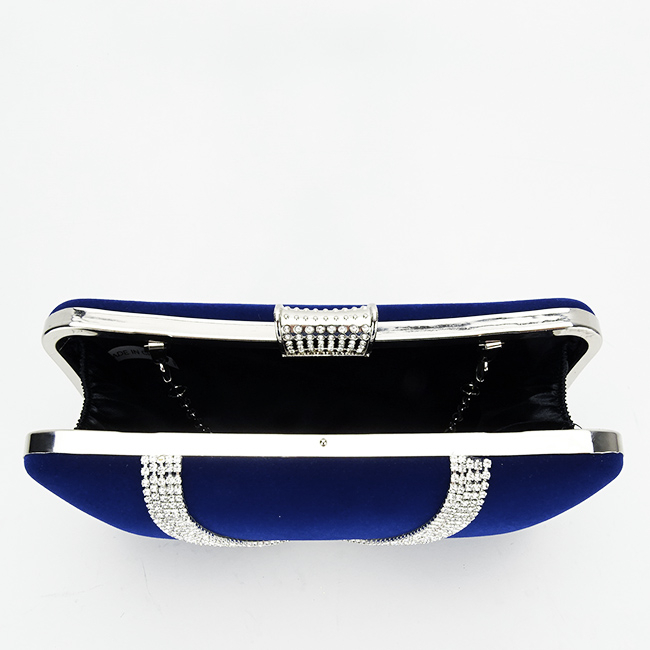 Geanta clutch bleumarin din catifea 1007 01 [8]