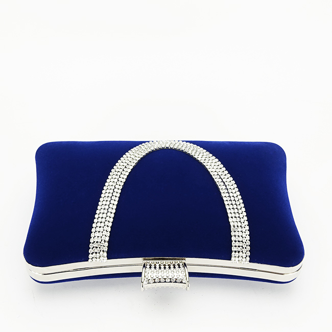 Geanta clutch bleumarin din catifea 1007 01 [7]