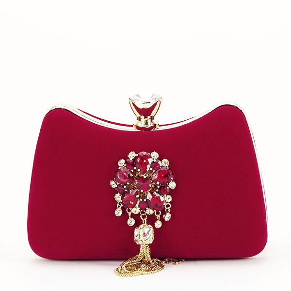 Geanta clutch bordo suprem