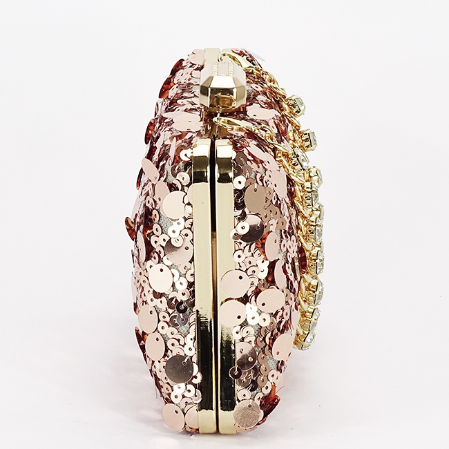 Geanta clutch champagne cu paiete BYH-896 05 [3]