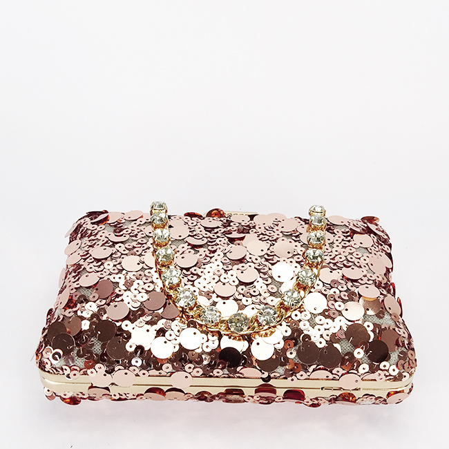 Geanta clutch champagne cu paiete BYH-896 05 [5]