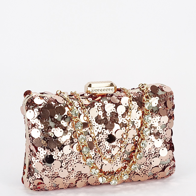 Geanta clutch champagne cu paiete BYH-896 05 [2]