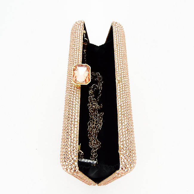 Geanta clutch cu pietricele BJH-715 06 Sampanie [8]