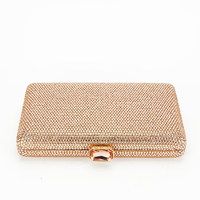 Geanta clutch cu pietricele BJH-715 06 Sampanie [5]