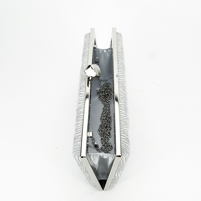 Geanta clutch cu sclipici BYH-856 05 Argintiu [8]