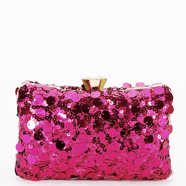 Geanta clutch fucsia cu paiete BYH-896 05 [4]