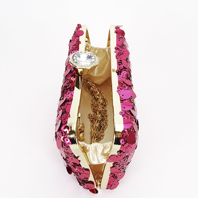 Geanta clutch fucsia cu paiete BYH-896 05 [7]