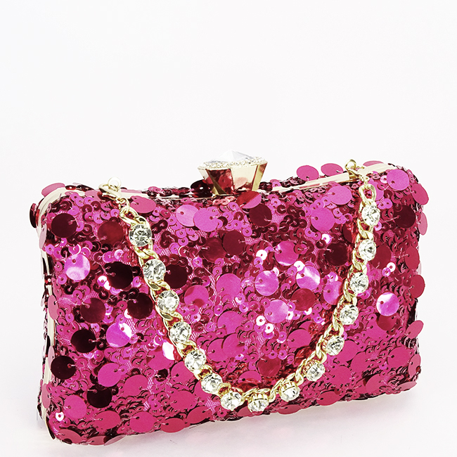 Geanta clutch fucsia cu paiete BYH-896 05 [3]