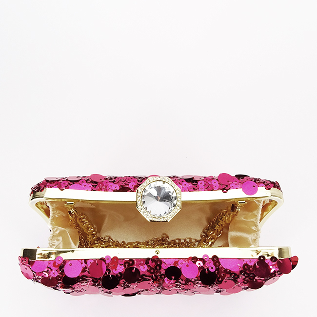 Geanta clutch fucsia cu paiete BYH-896 05 [6]