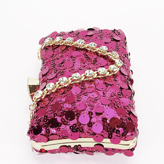 Geanta clutch fucsia cu paiete BYH-896 05 [5]