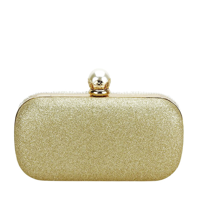 Geanta clutch ivoar/auriu cu perle 1003 01 [6]
