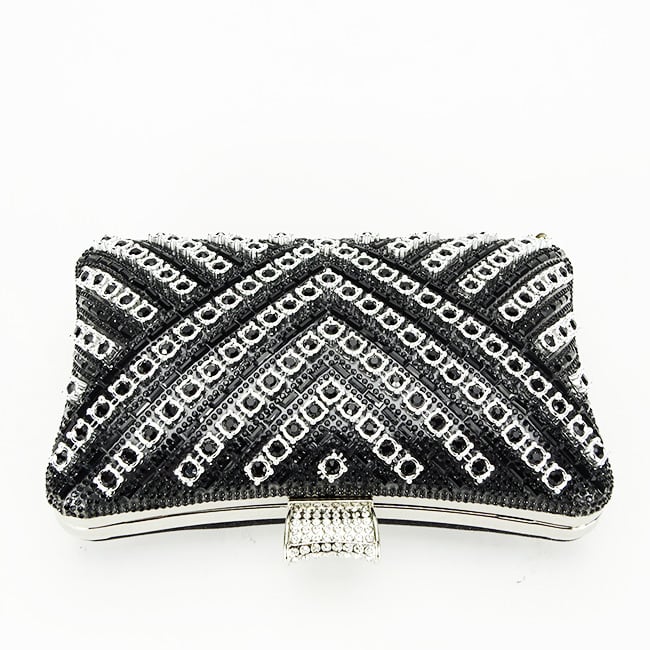 Geanta clutch neagra cu model 3d BYH-87900 06 [6]
