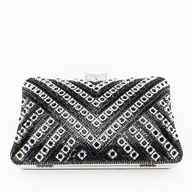 Geanta clutch neagra cu model 3d BYH-87900 06 [5]