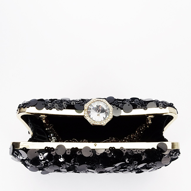 Geanta clutch neagra cu paiete BYH-896 05 [7]
