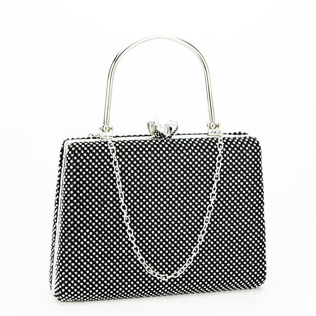 Geanta clutch neagra cu pietricele BYH-877 05 [2]