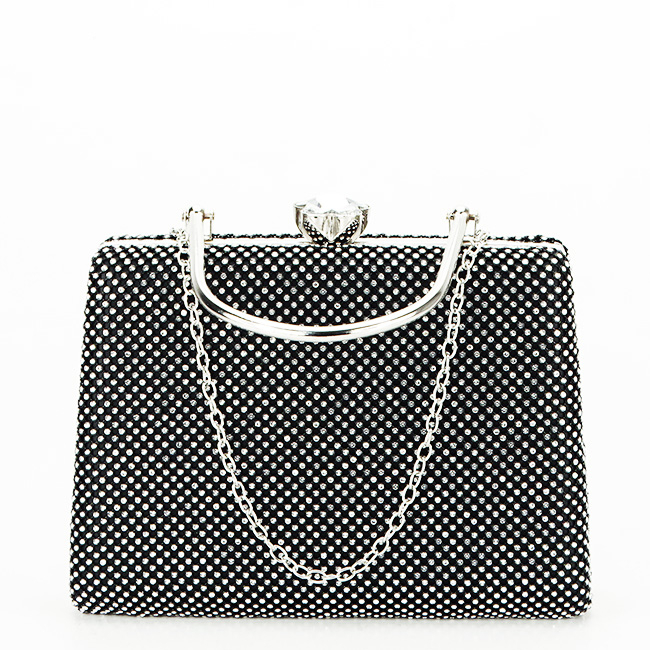 Geanta clutch neagra cu pietricele BYH-877 05 [4]