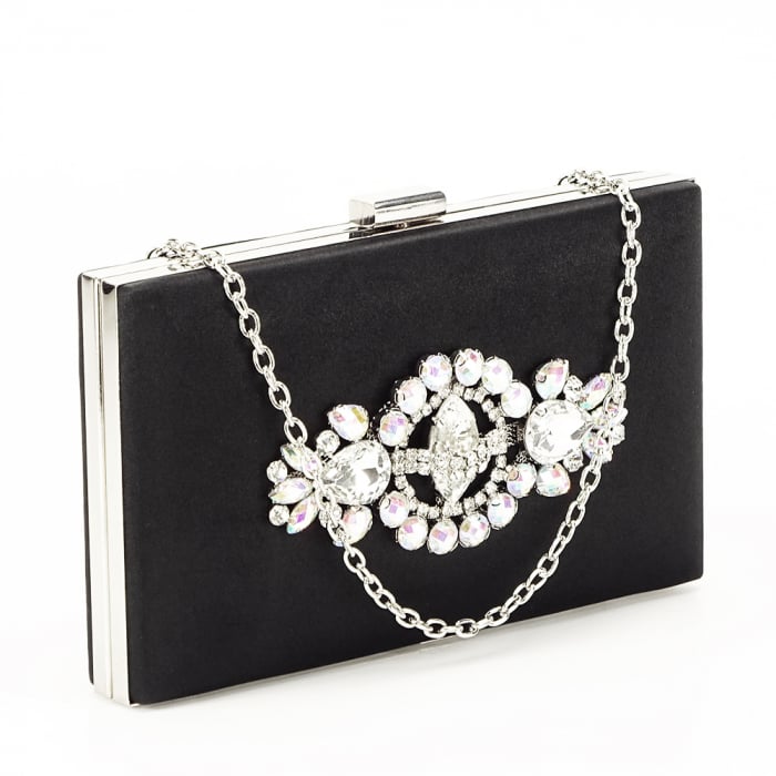 Geanta clutch neagra Queen