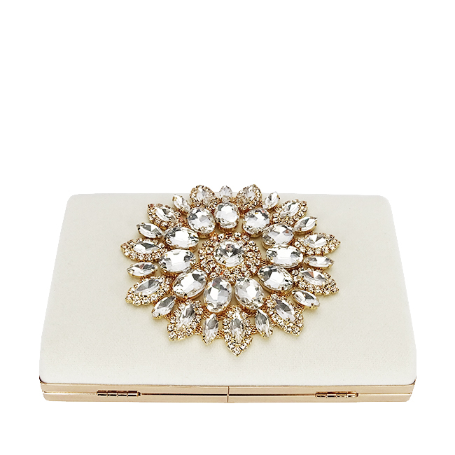 Geanta clutch din catifea bej B18110 05 [7]